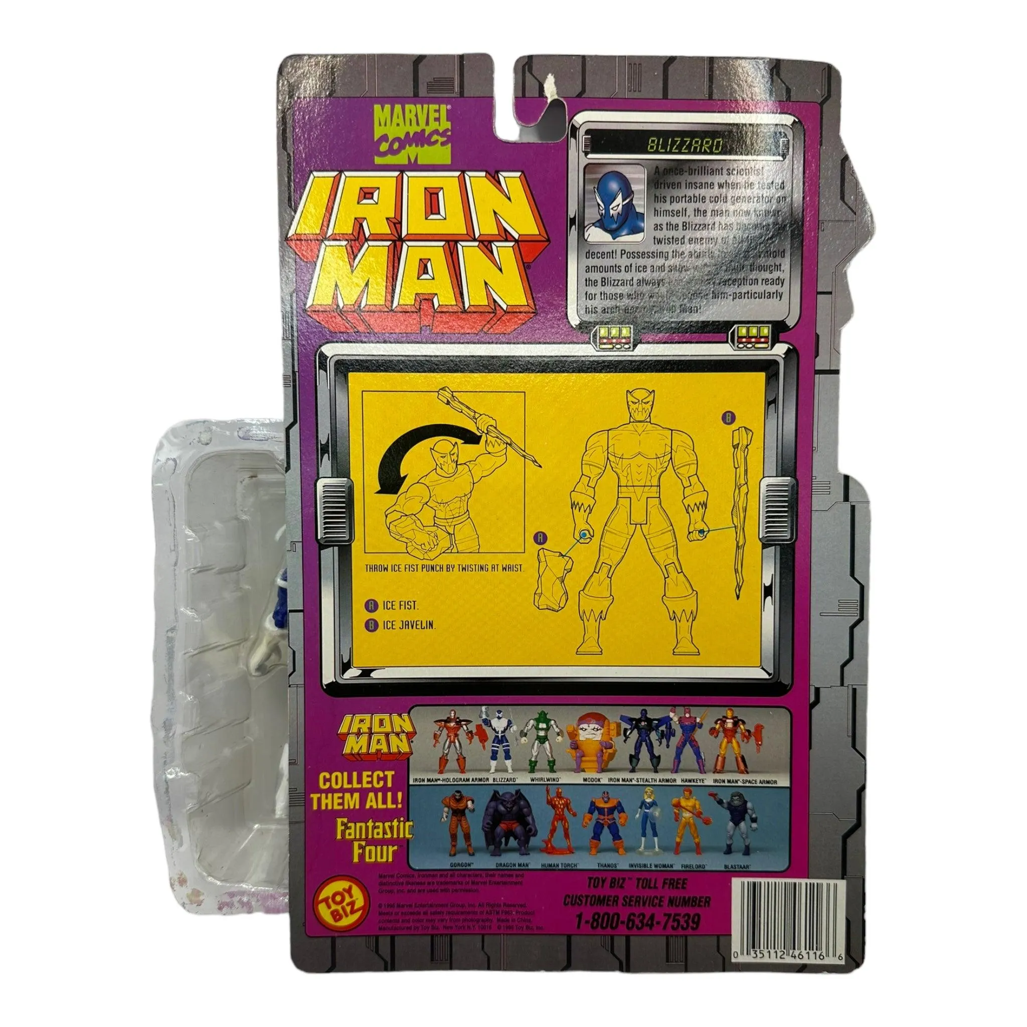 1995 TOYBIZ IRON MAN SERIES 2 BLIZZARD AF