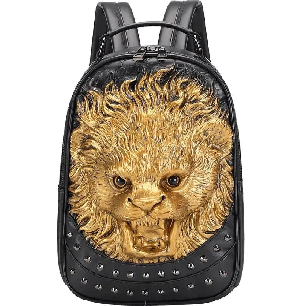 3D Lion backpack, Unisex Happy 3D Small Lion Styled Leisure Backpack