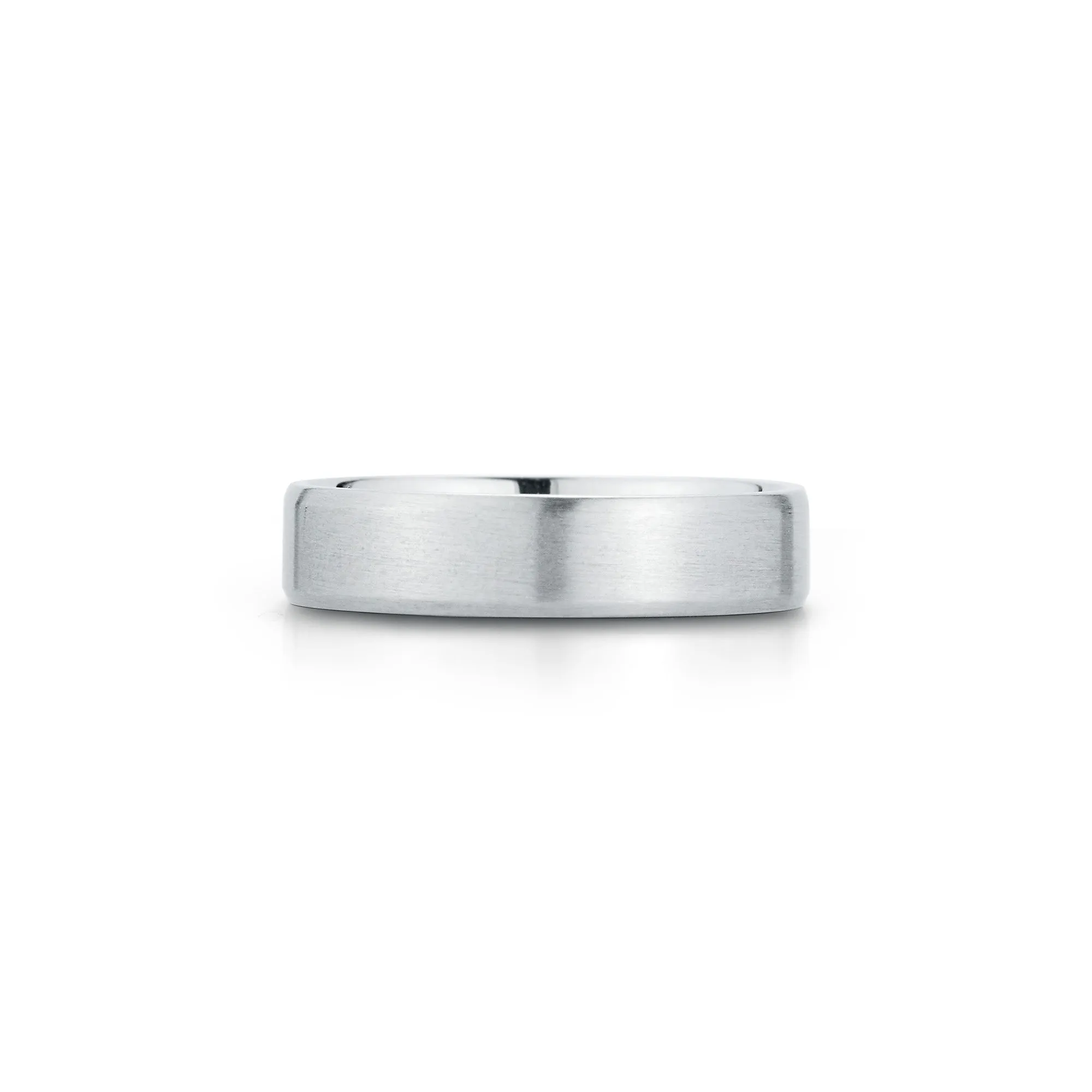 5mm Mens Brushed Flat Wedding Band