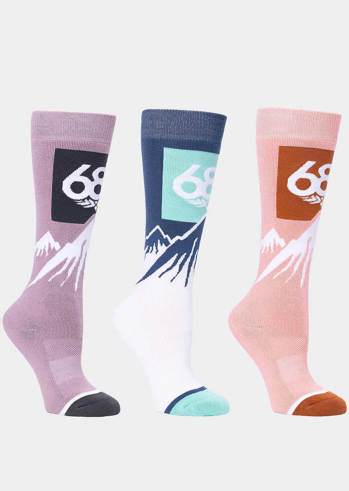 686 Women's Snow Caps 3-Pack Socks