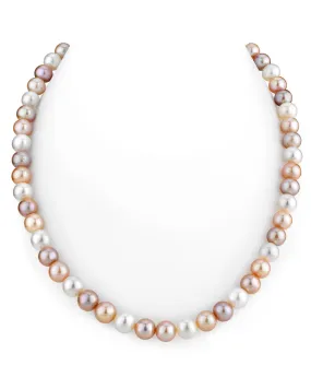 8.0-8.5mm Freshwater Multicolor Pearl Necklace - AAAA Quality