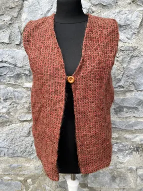 80s brown waistcoat uk 10-12