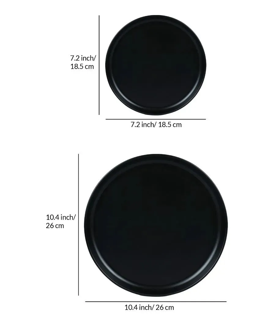 Acrylic 6 Full & 6 Quarter Plates Set