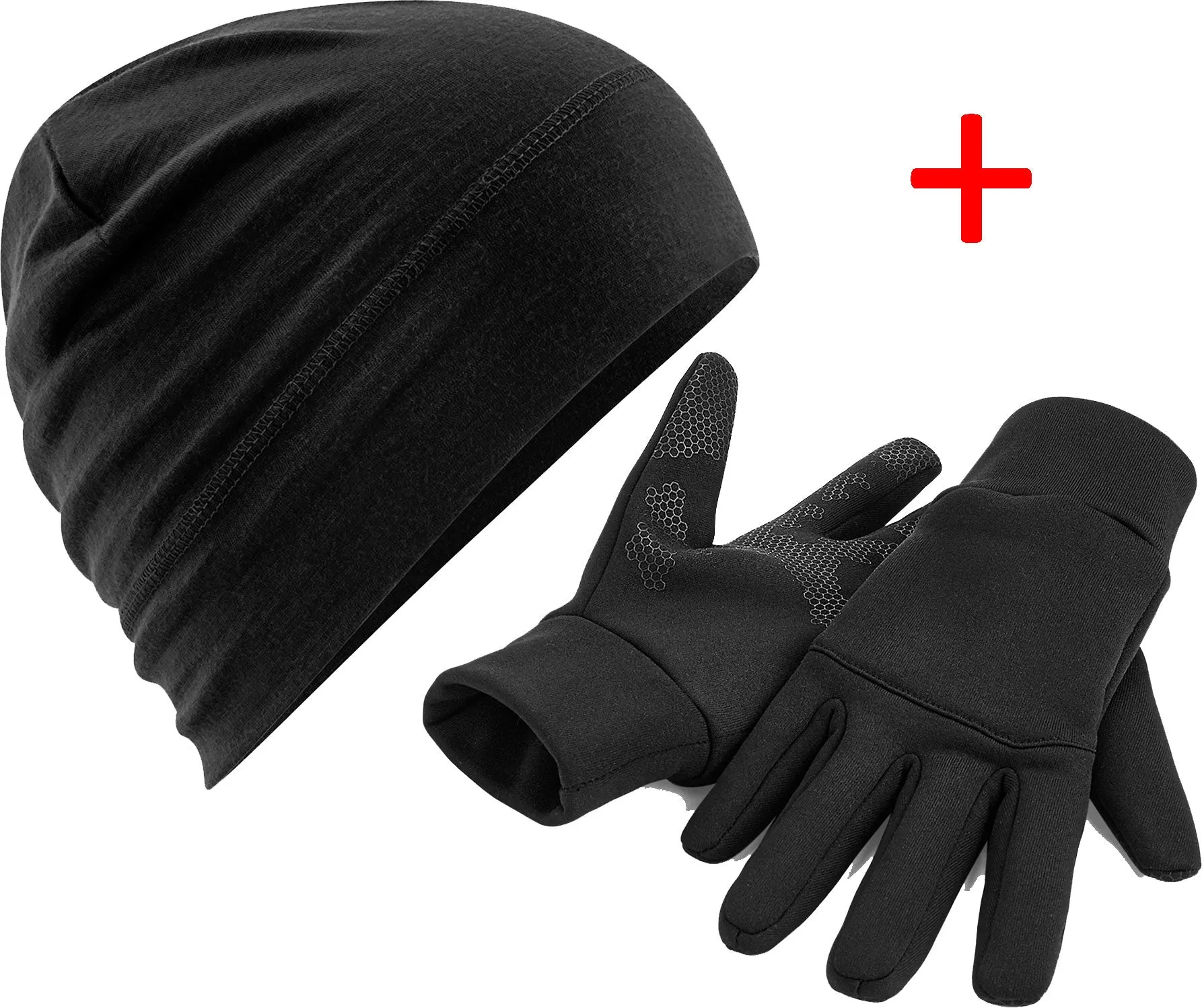 Adult Beechfield Merino Wool Beanie & Gloves Bundle