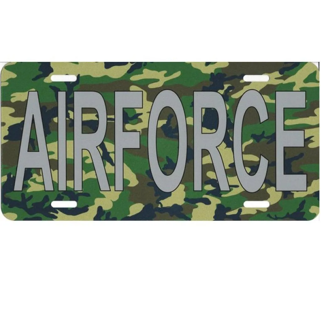 Air Force Camouflage Photo License Plate