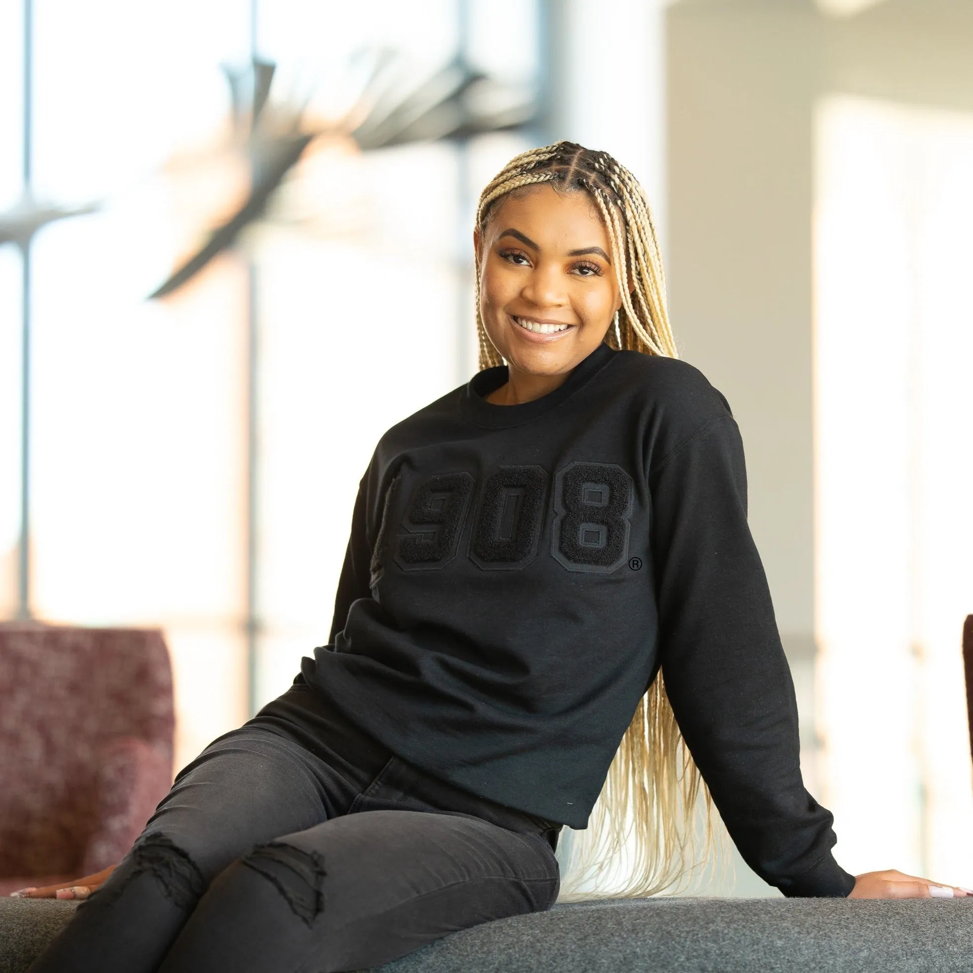 All Black 1908 Sweatshirt (Unisex Sizing)