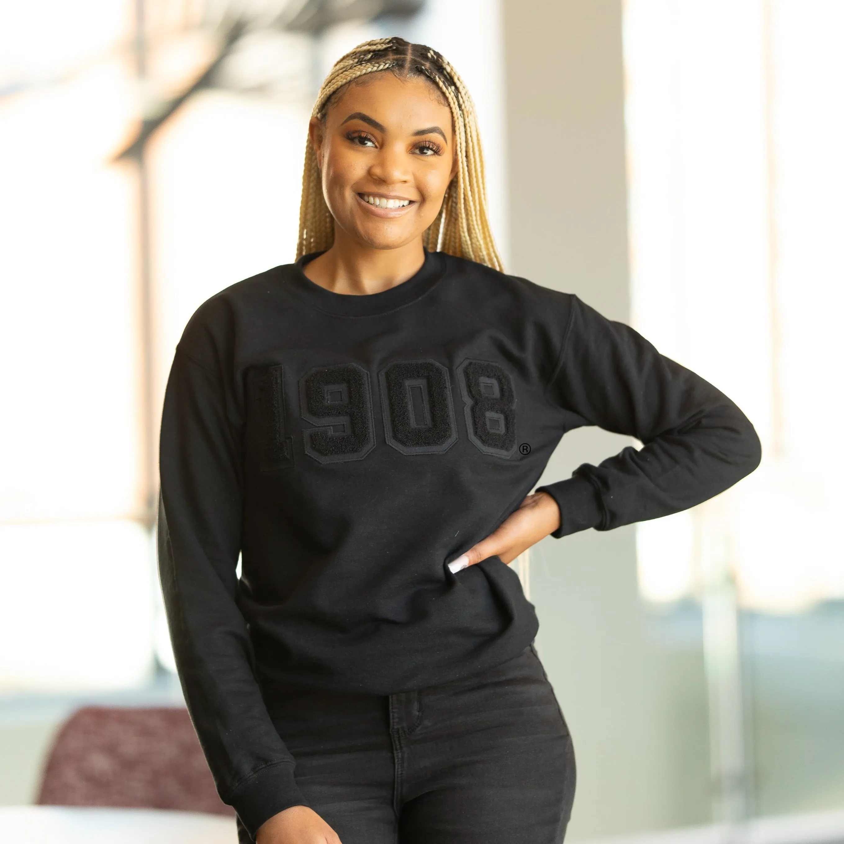 All Black 1908 Sweatshirt (Unisex Sizing)