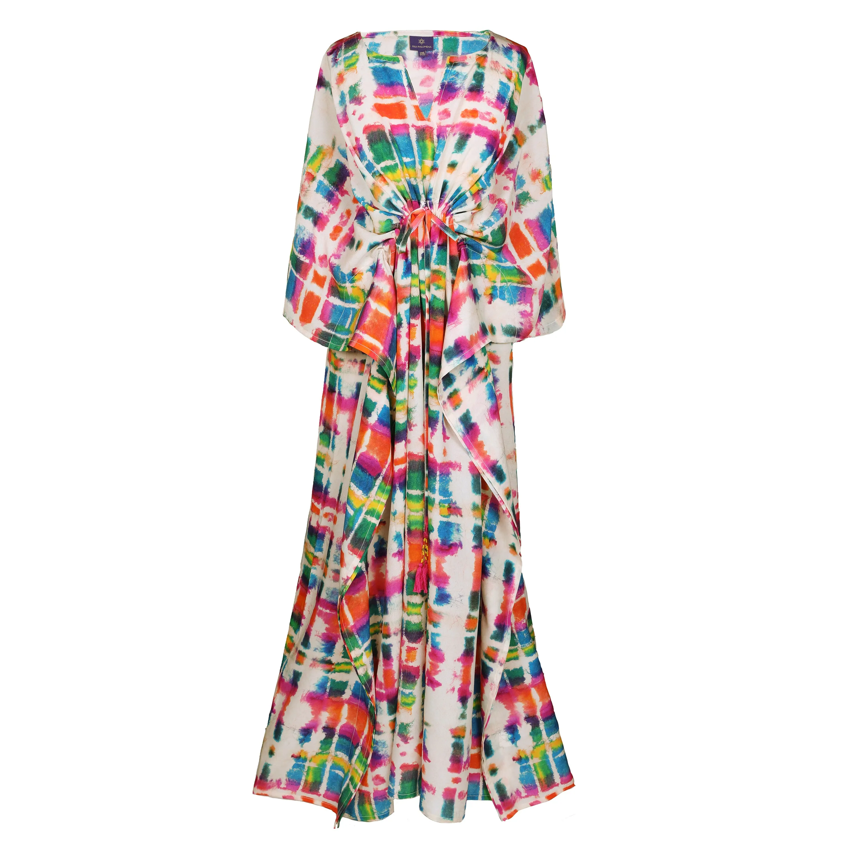 Allegria Italian Silk Maxi Kaftan Dress