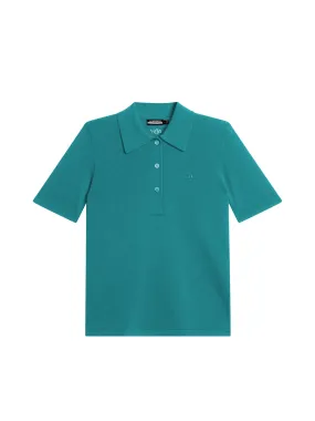 Amandine Knitted Polo / Teal