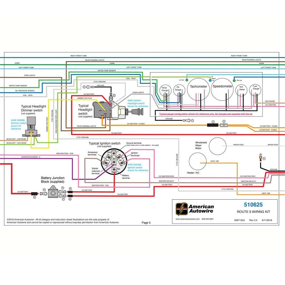 American Autowire Route 9 Universal Wiring System - 510625