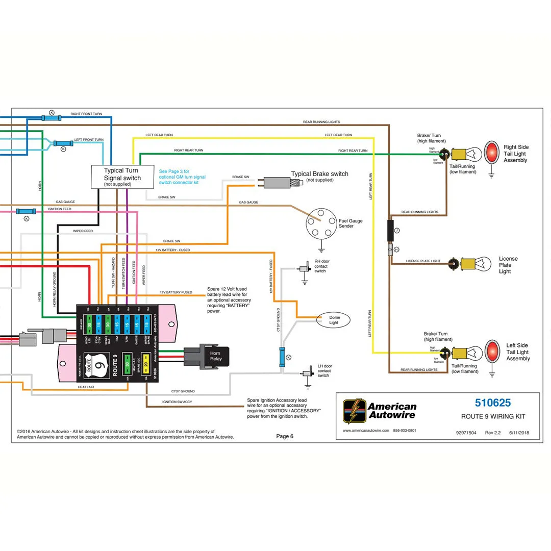 American Autowire Route 9 Universal Wiring System - 510625