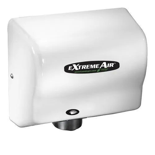 AMERICAN DRYER® EXT7 eXtremeAir® HAND DRYER - White ABS Auto High Speed No Heat Universal Voltage