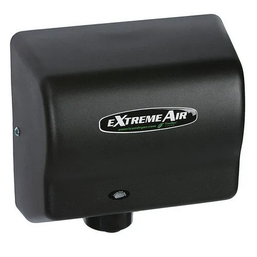 AMERICAN DRYER® GXT9-BG eXtremeAir® HAND DRYER - Steel Black Graphite Auto High Speed Heated Universal Voltage