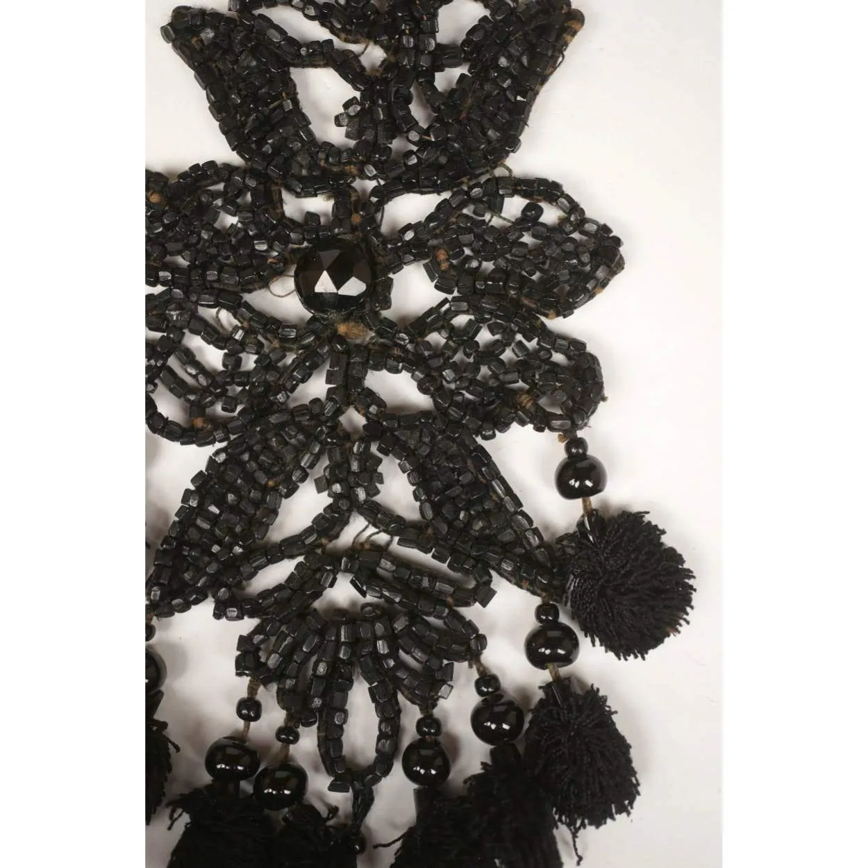 Antique Victorian French Jet Tassel Appliques