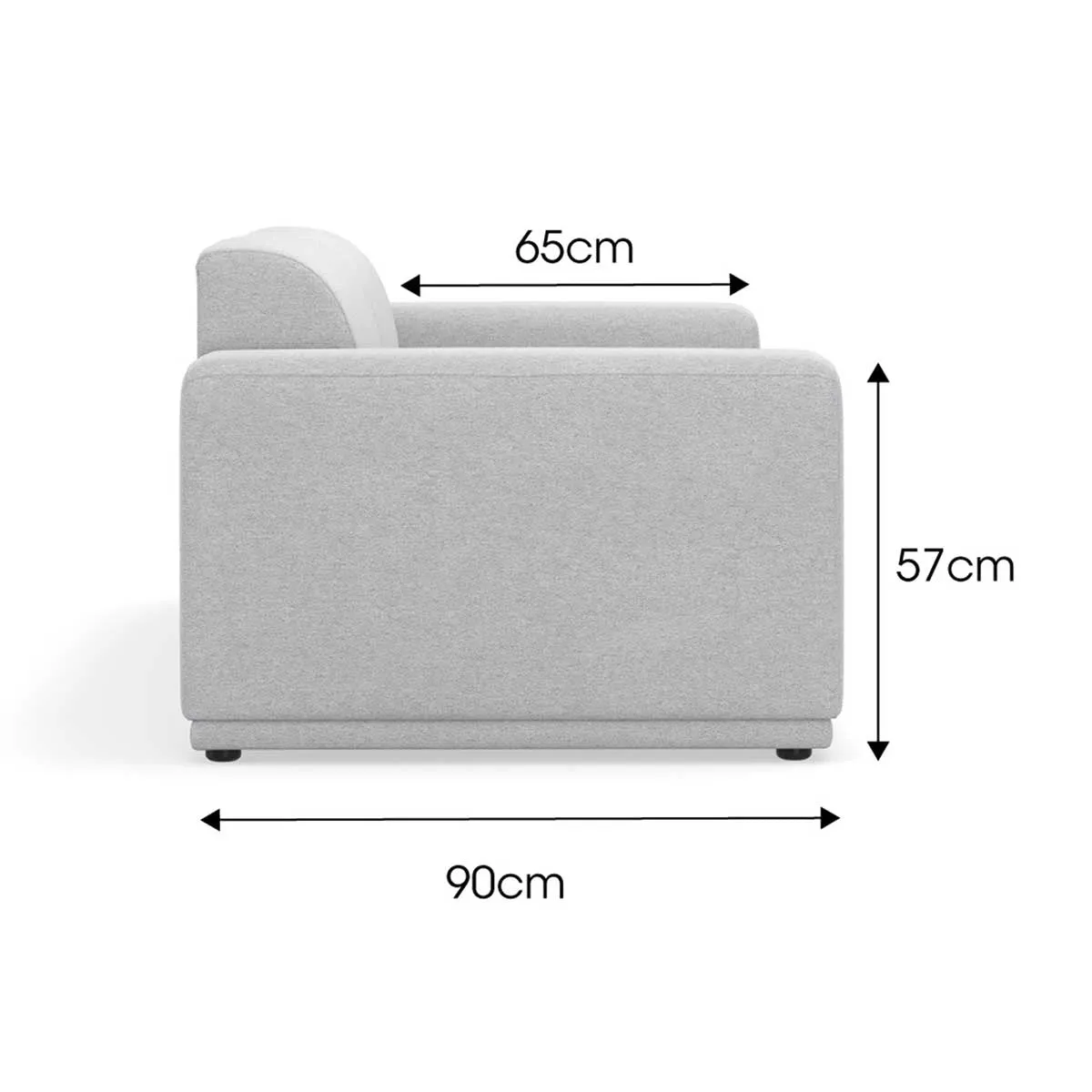 Bailey Fabric 2.5 Seater Modular Sofa