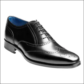 Barker Johnny Black Calf Wingtip Brogue^