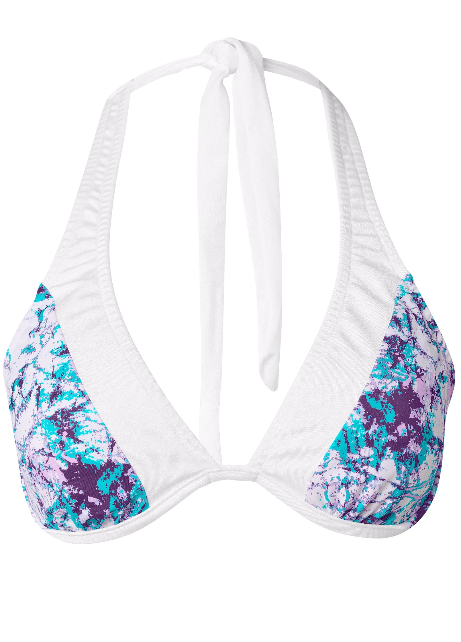 Belize Halter Bikini Top - Purple Marble