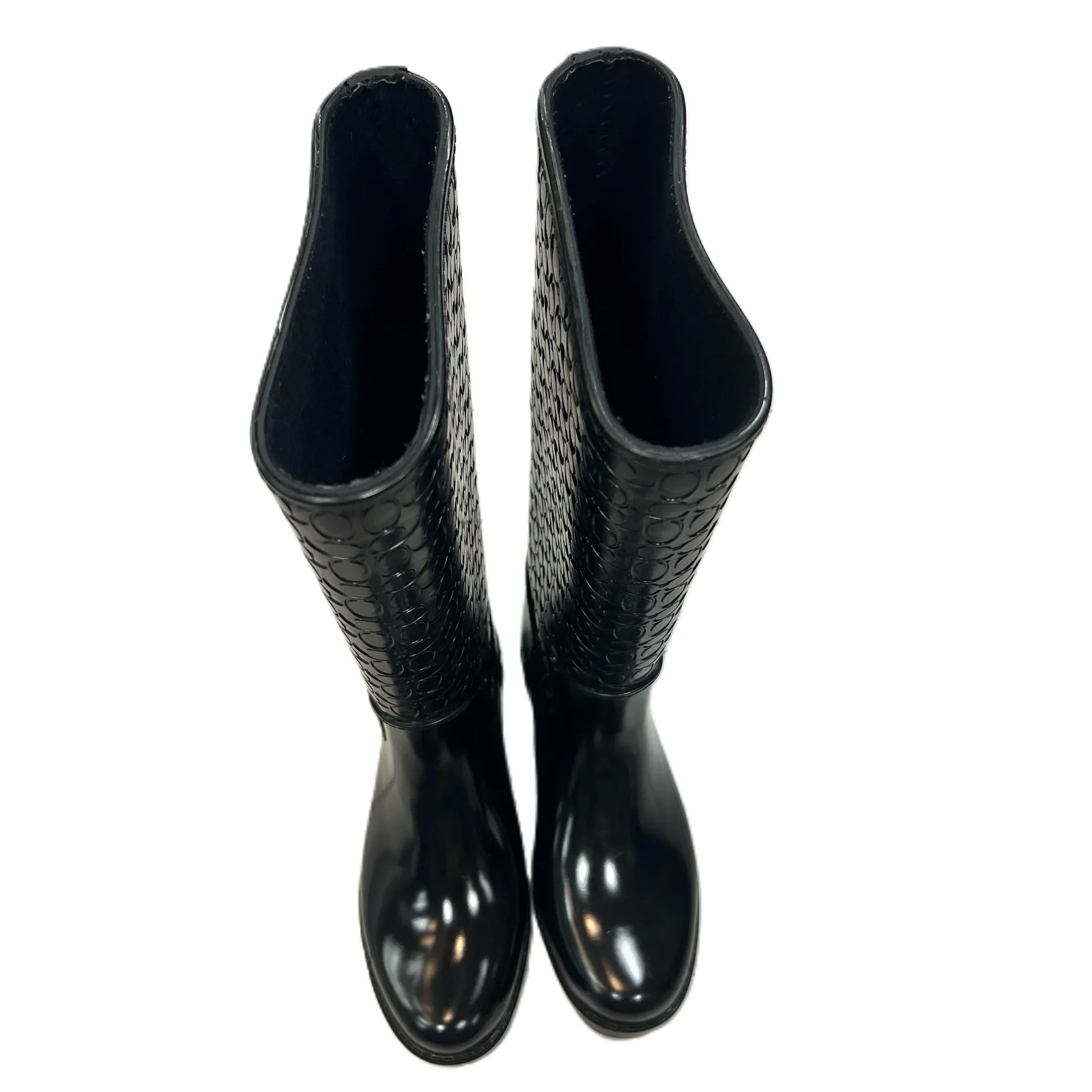 Black Boots Rain By Coach, Size: 6