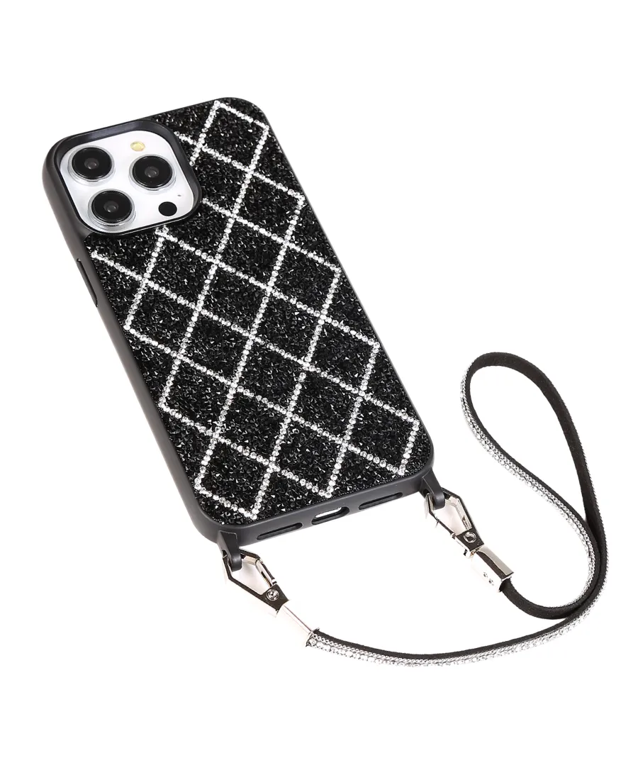 Black Glam Wristlet Phone Case