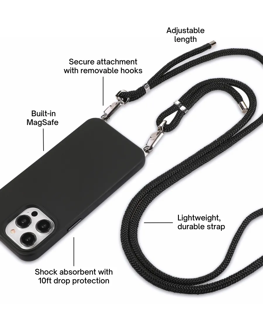 Black MagSafe Crossbody Case Set