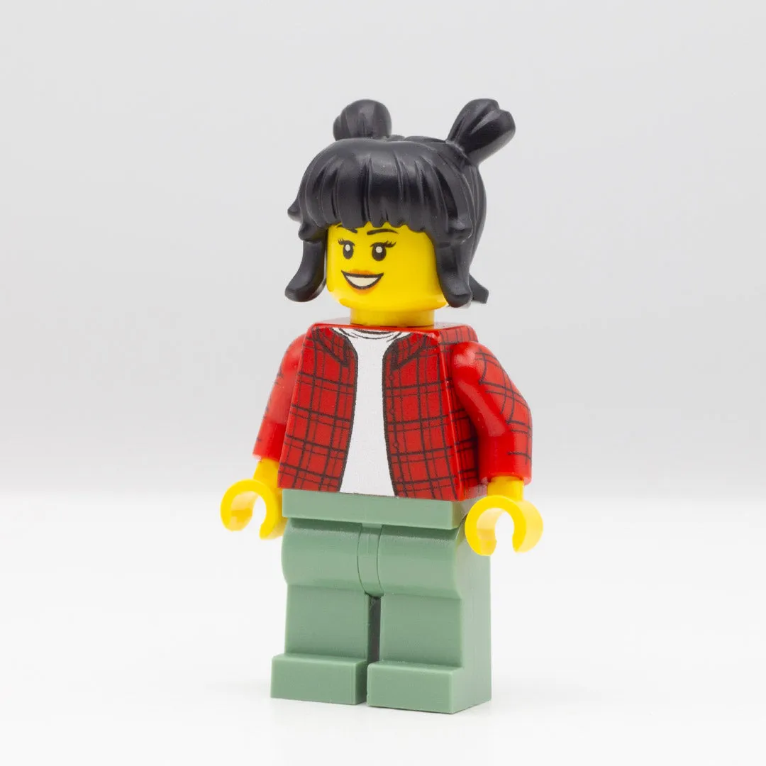 Black Space Buns with Fringe - LEGO Minifigure Hair