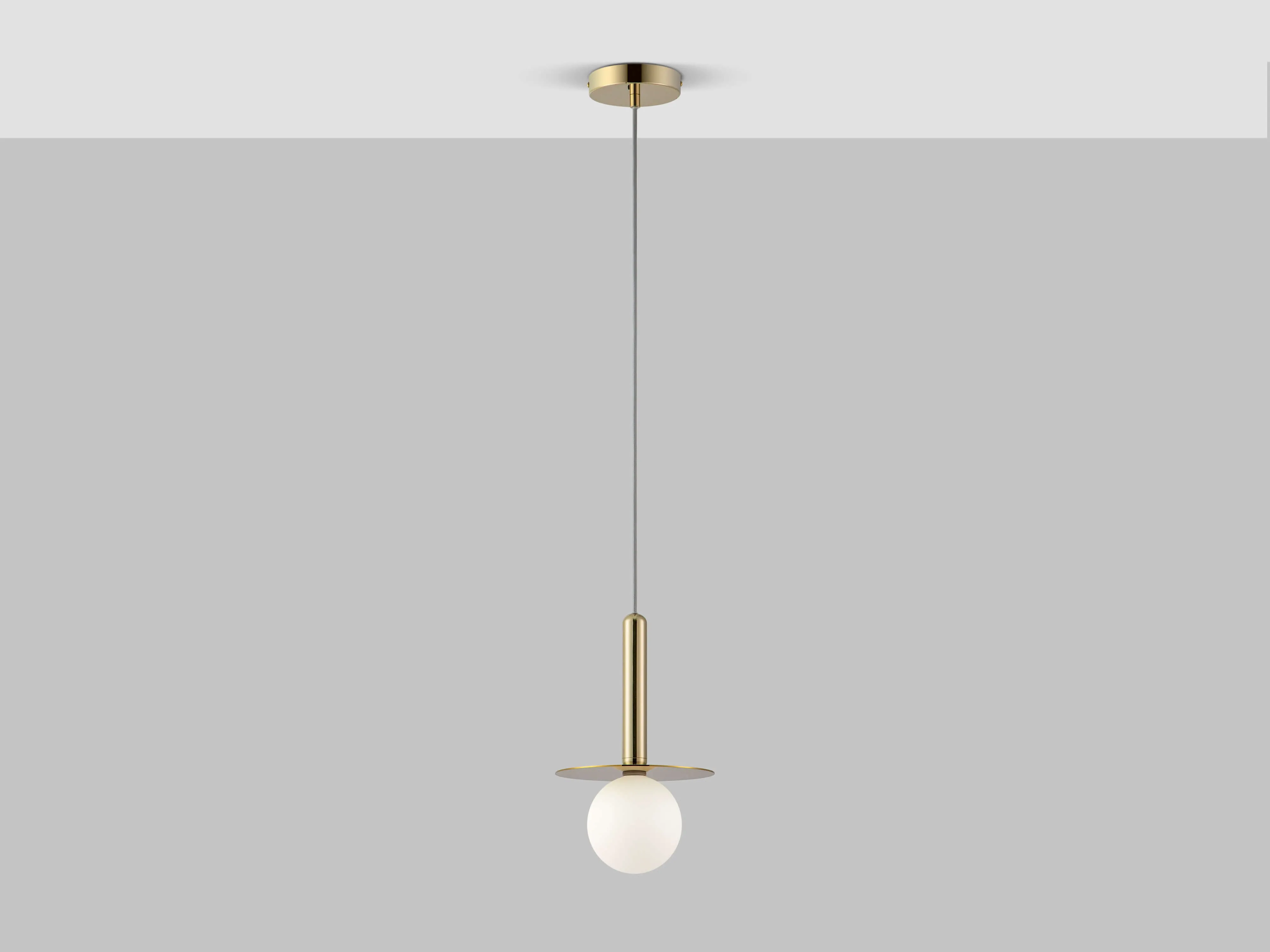 Brass plate pendant light