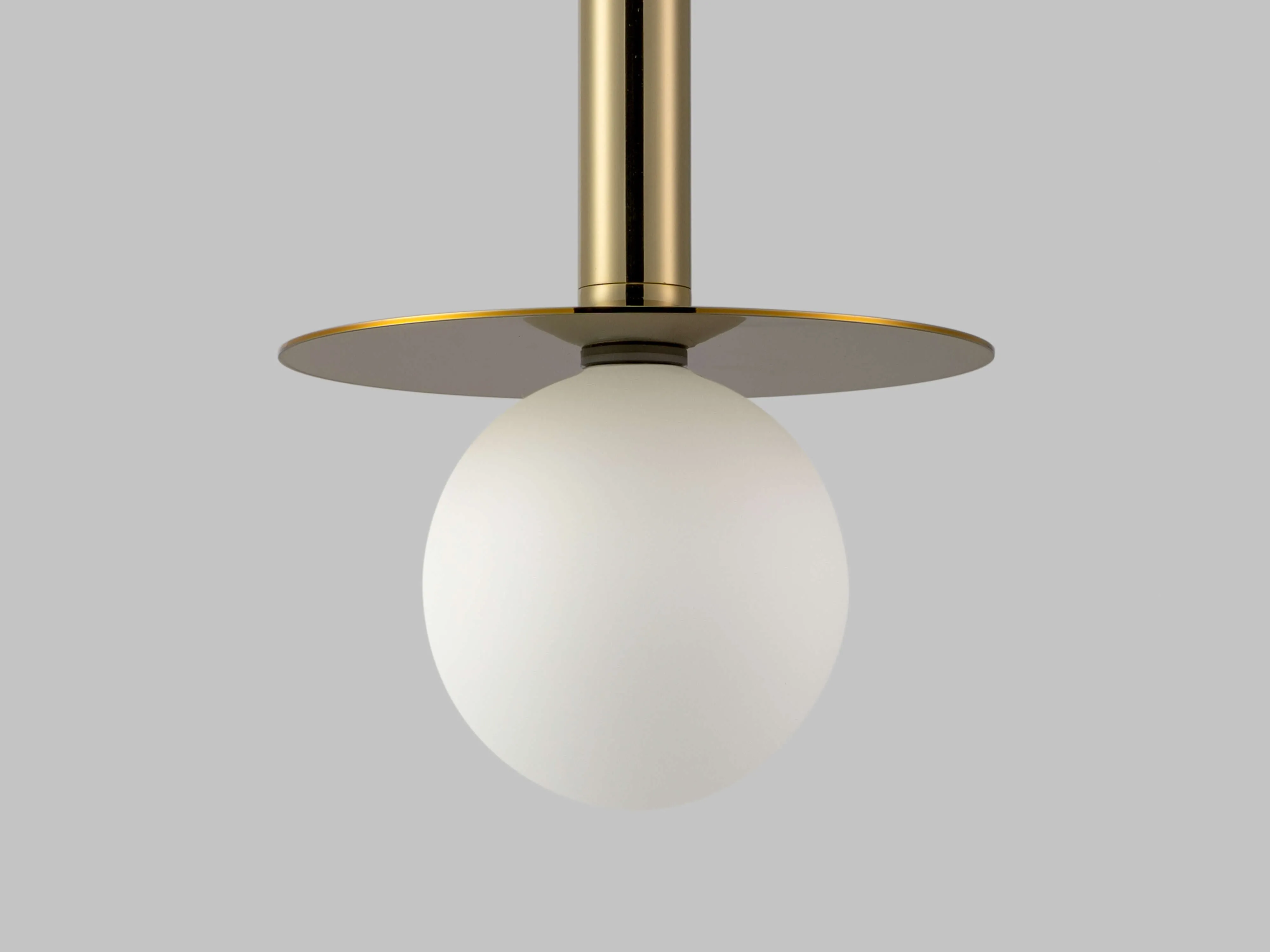 Brass plate pendant light