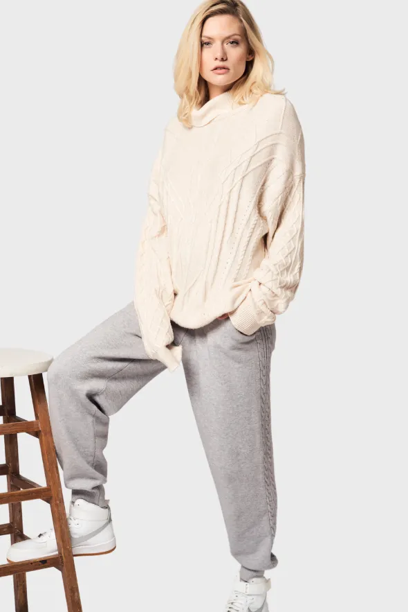 Cable-Knit Cashmere Joggers