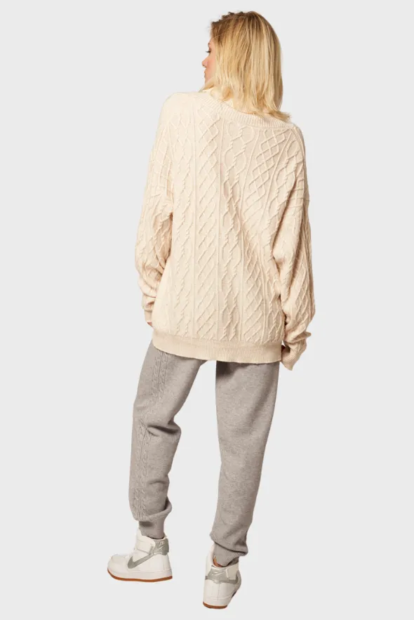 Cable-Knit Cashmere Joggers