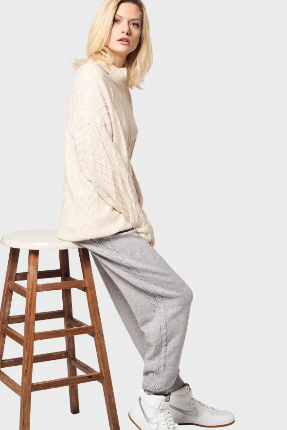 Cable-Knit Cashmere Joggers