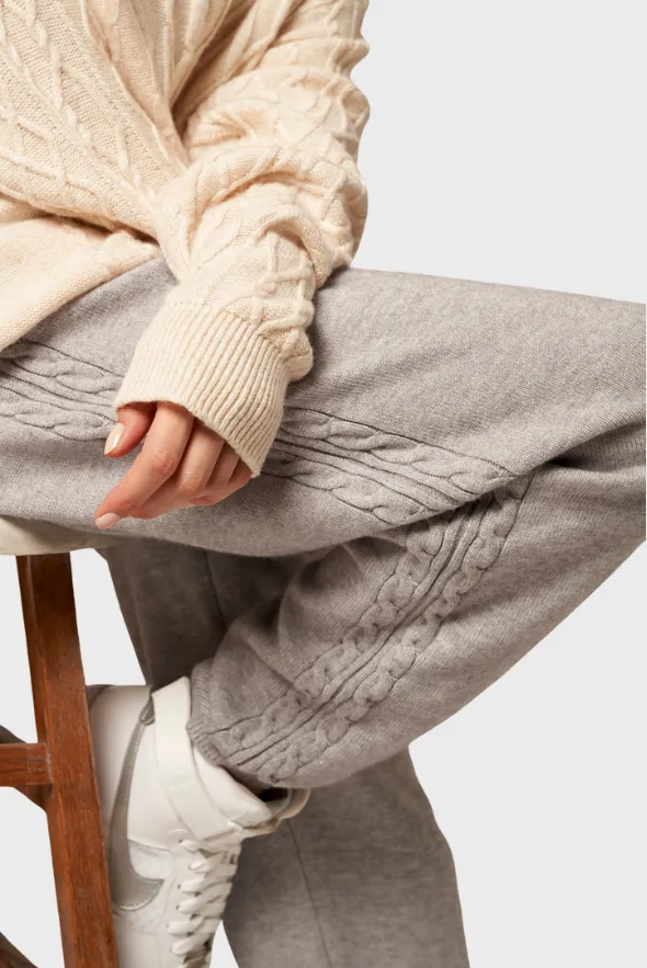 Cable-Knit Cashmere Joggers