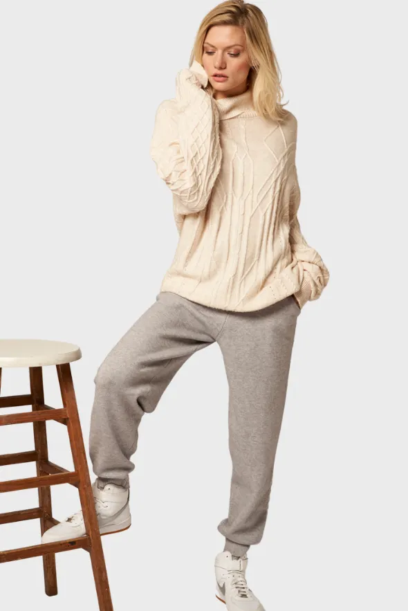 Cable-Knit Cashmere Joggers