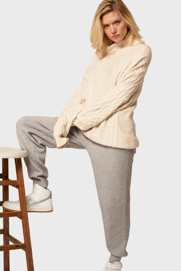 Cable-Knit Cashmere Joggers