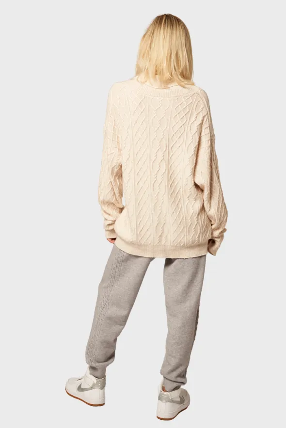 Cable-Knit Cashmere Joggers