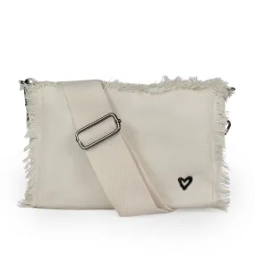 Canvas Fringe Crossbody - Linen