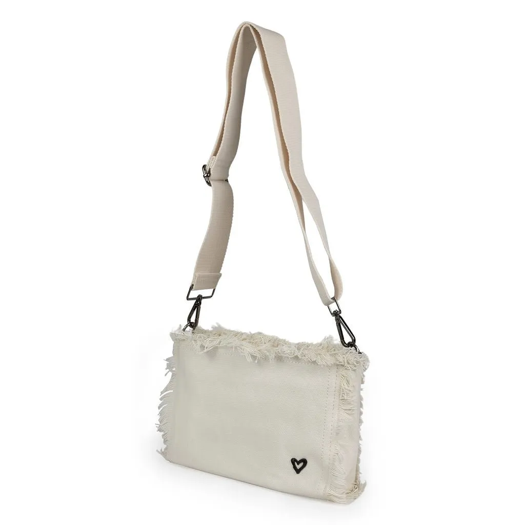 Canvas Fringe Crossbody - Linen