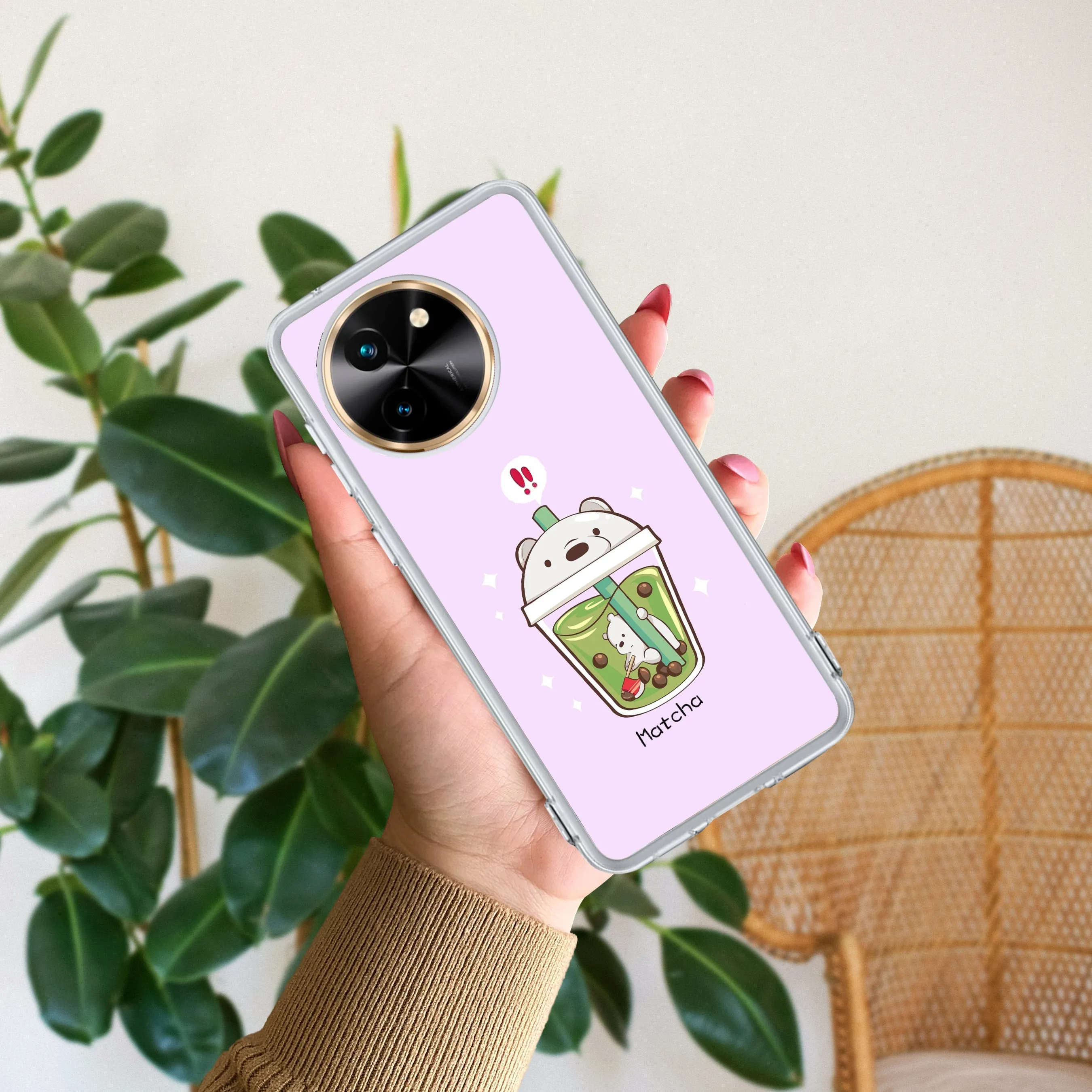 Cartoon Matcha Tea We Bare Bears Silicon Case For Vivo