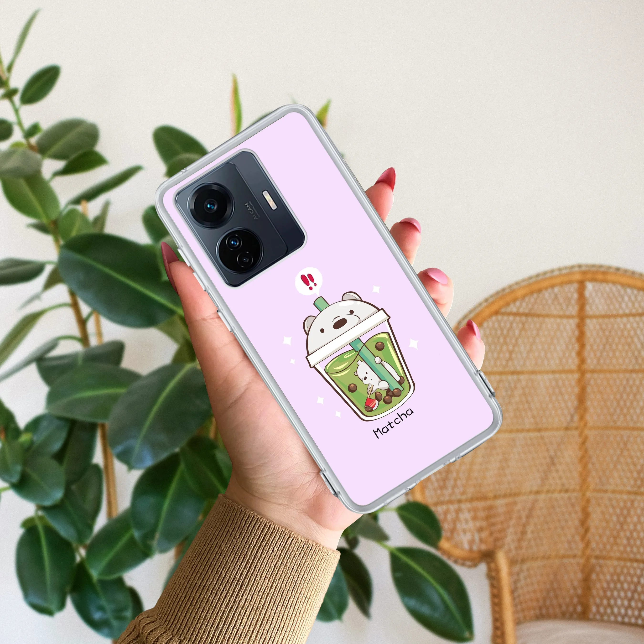 Cartoon Matcha Tea We Bare Bears Silicon Case For Vivo