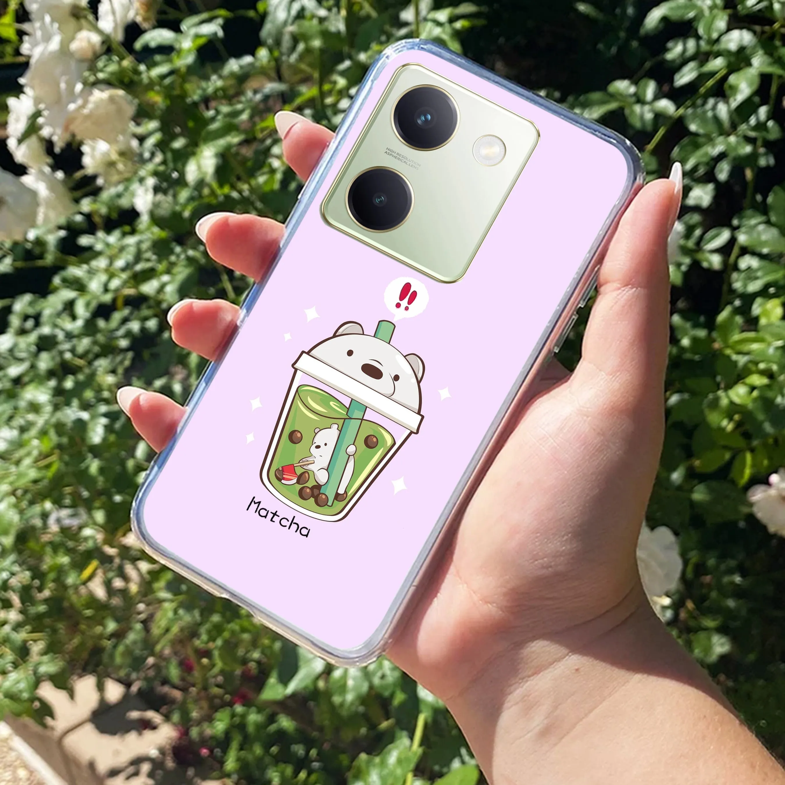 Cartoon Matcha Tea We Bare Bears Silicon Case For Vivo