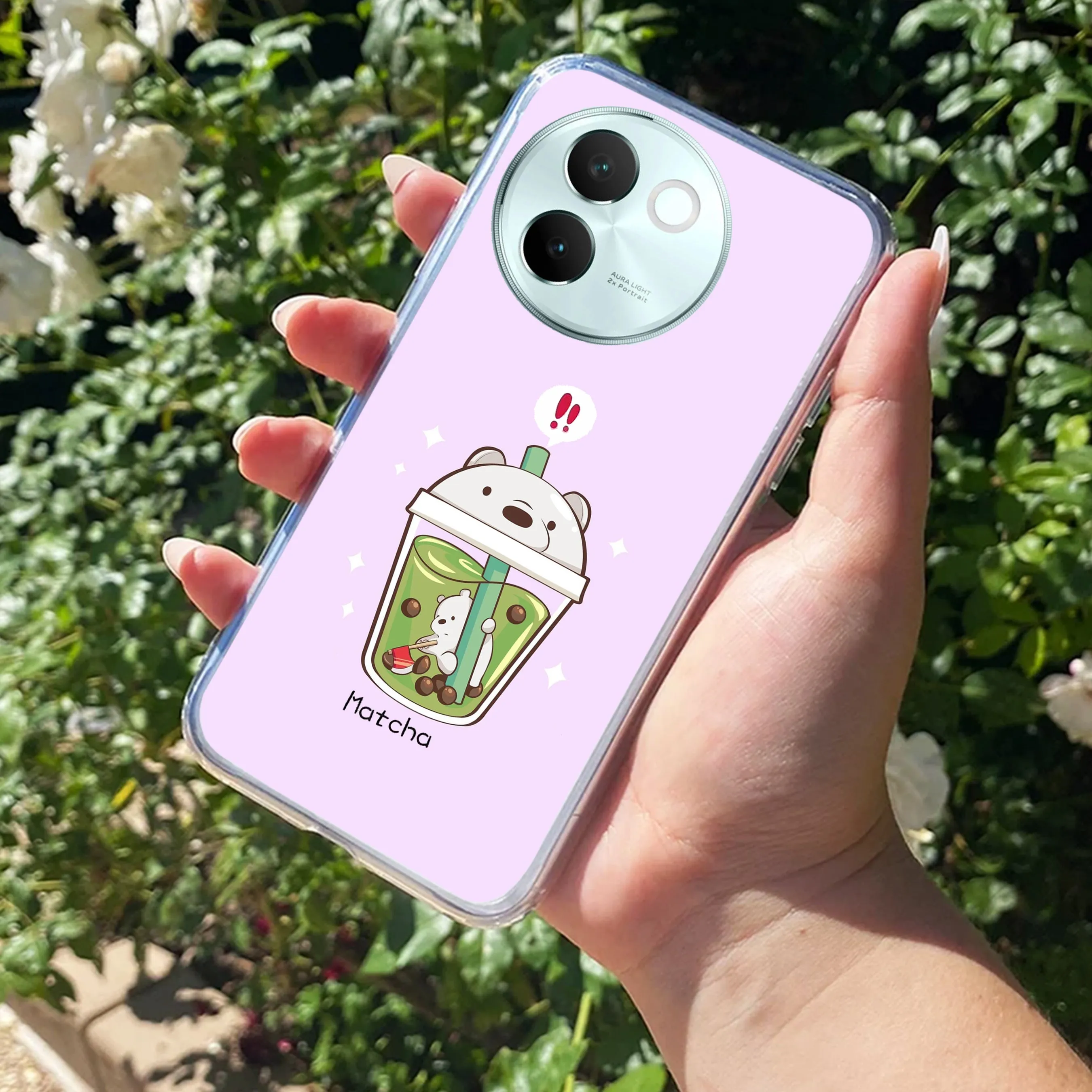 Cartoon Matcha Tea We Bare Bears Silicon Case For Vivo