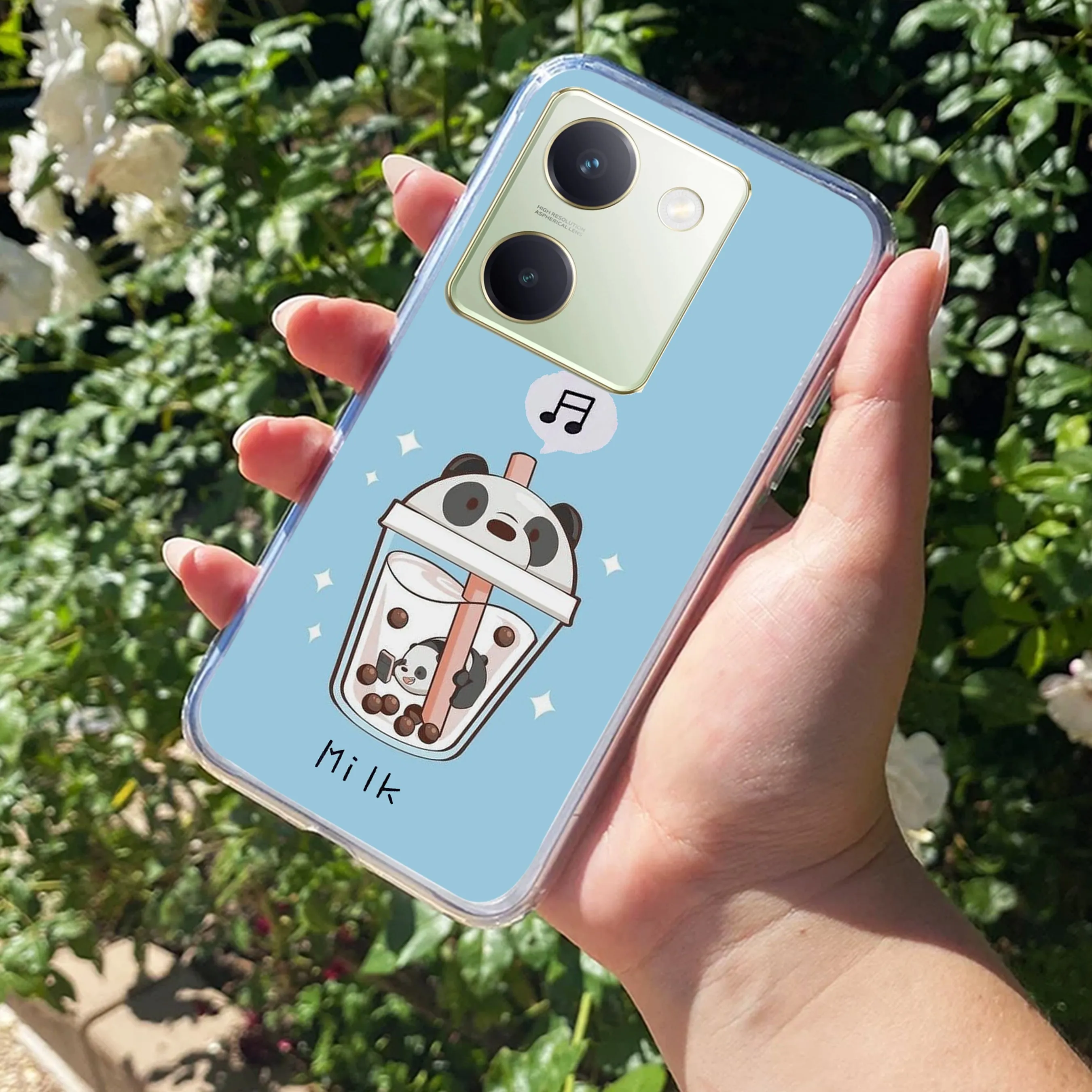 Cartoon Milk Tea We Bare Bears Silicon Case For Vivo