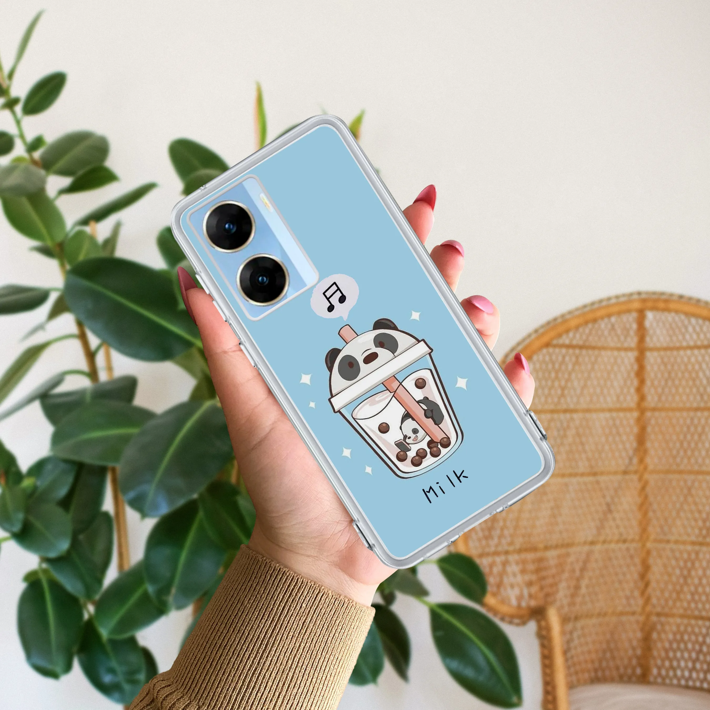 Cartoon Milk Tea We Bare Bears Silicon Case For Vivo