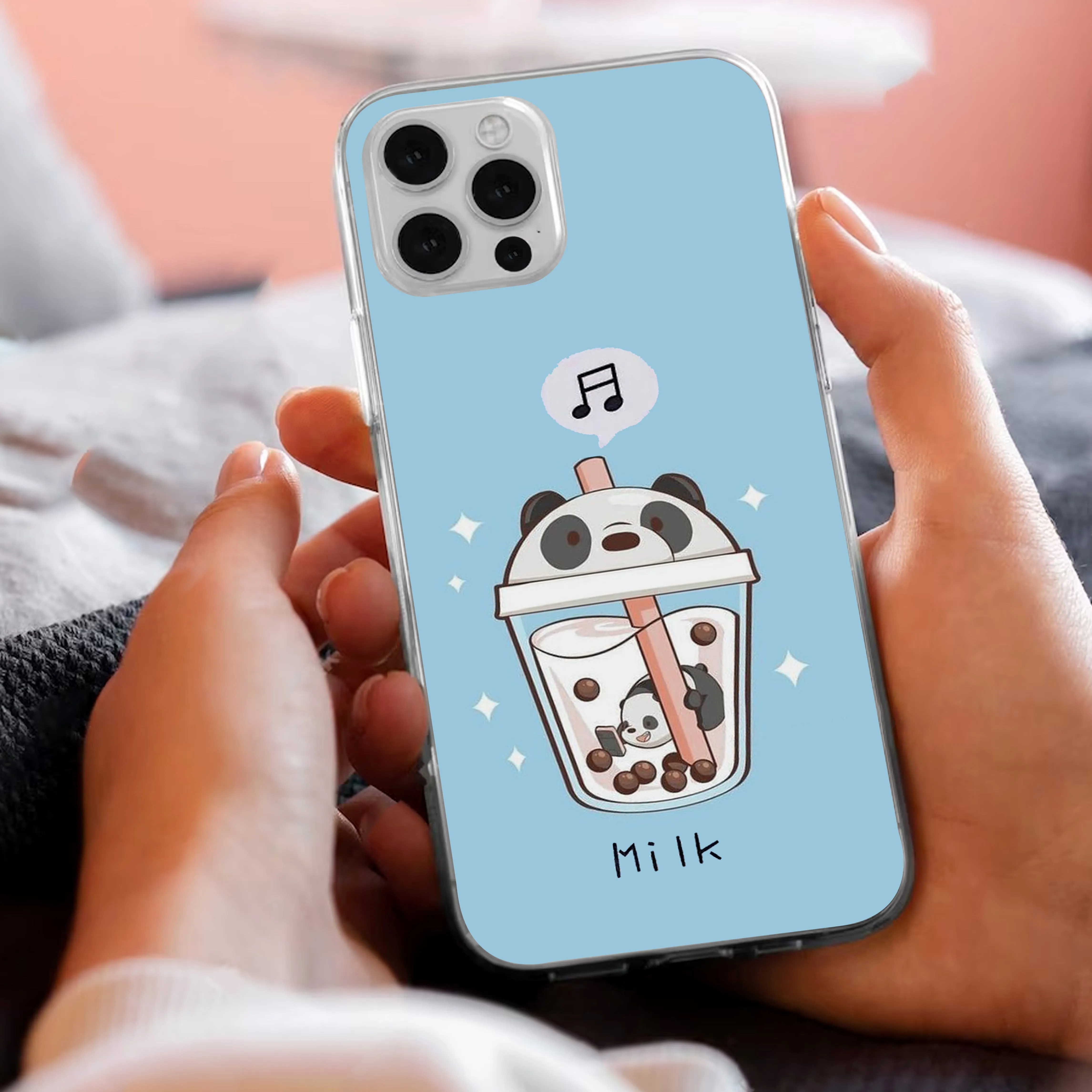 Cartoon Milk Tea We Bare Bears Silicon Case For Vivo