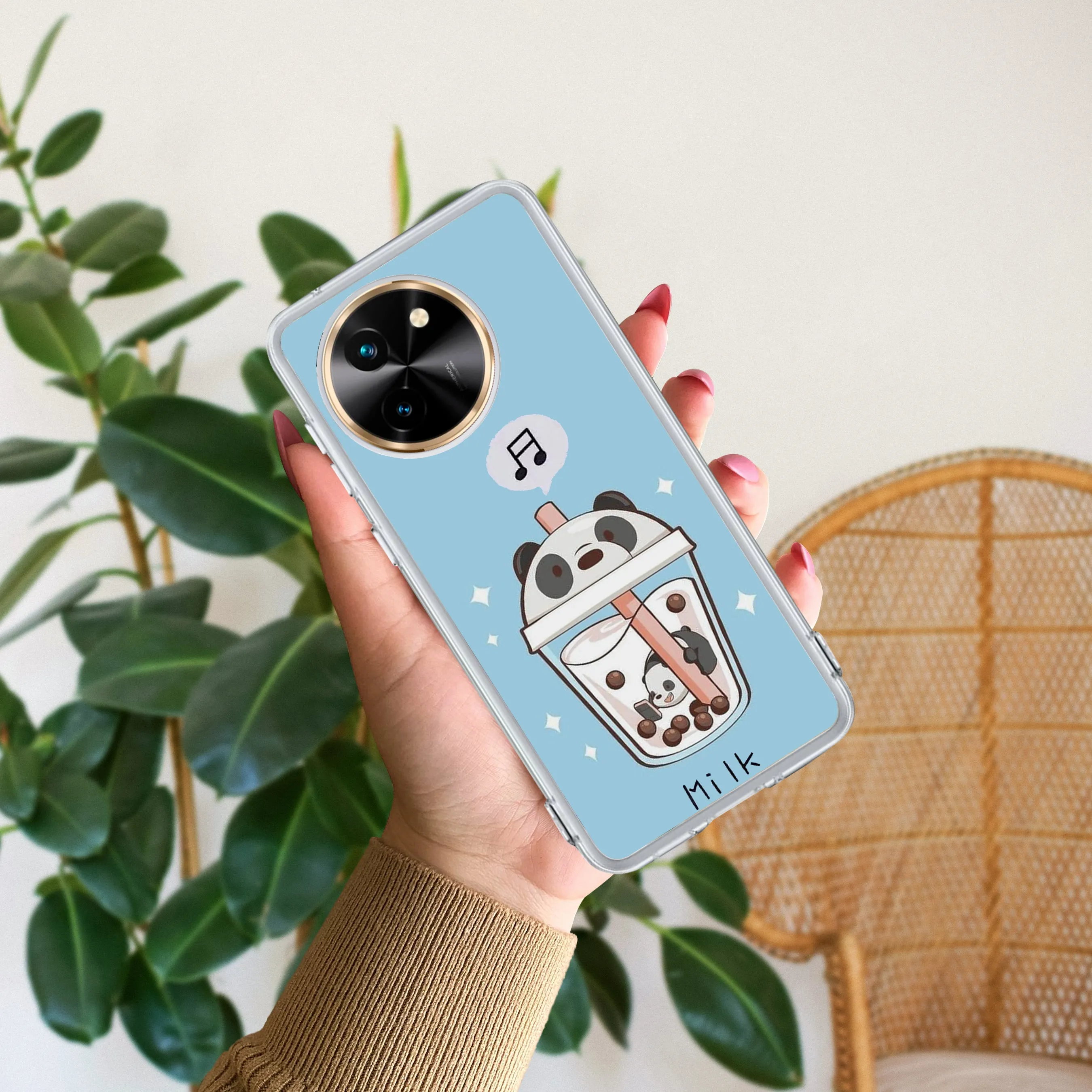 Cartoon Milk Tea We Bare Bears Silicon Case For Vivo