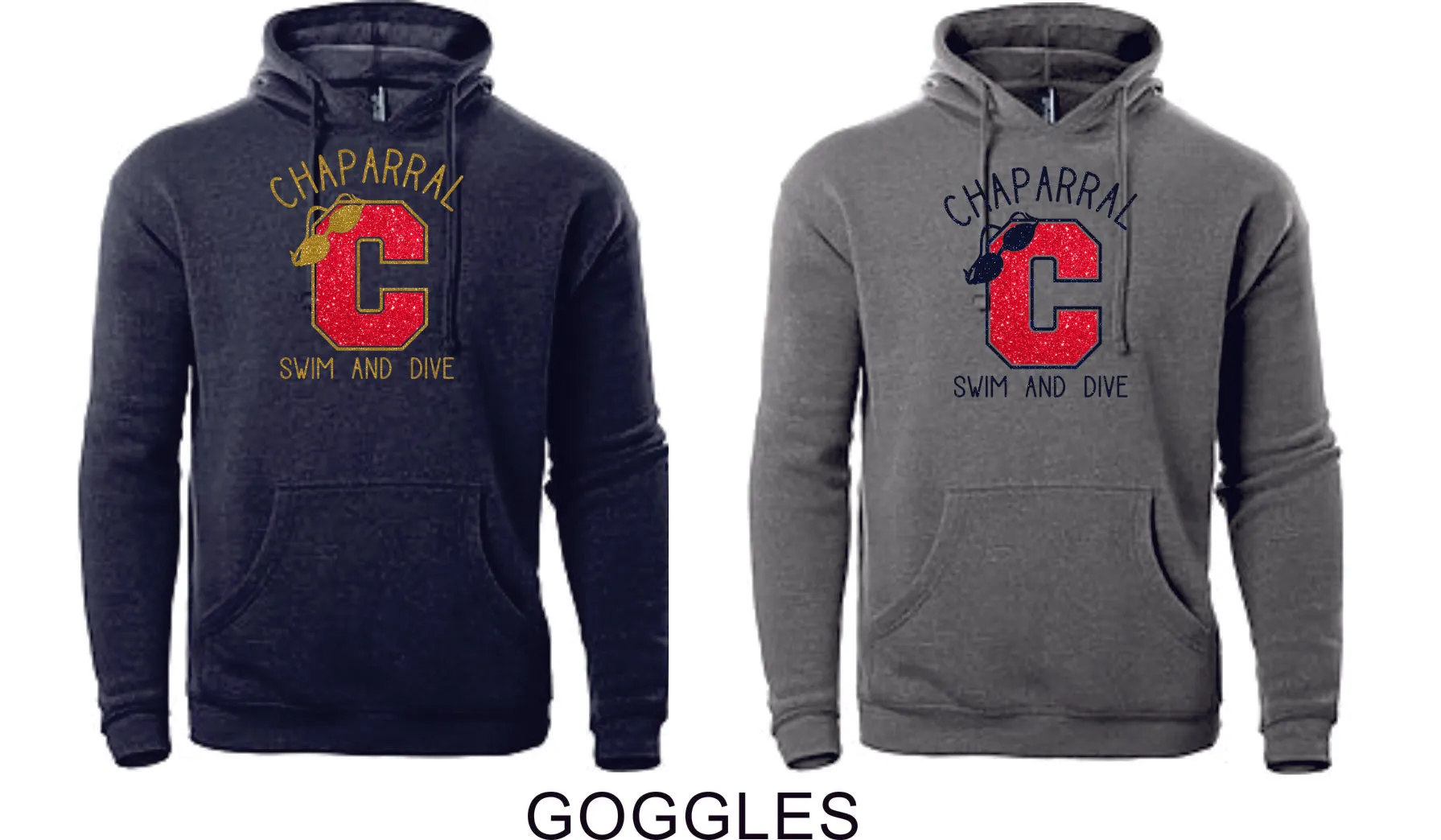 Chap Swim & Dive Unisex Hoodie - 3 Designs- Matte or Glitter