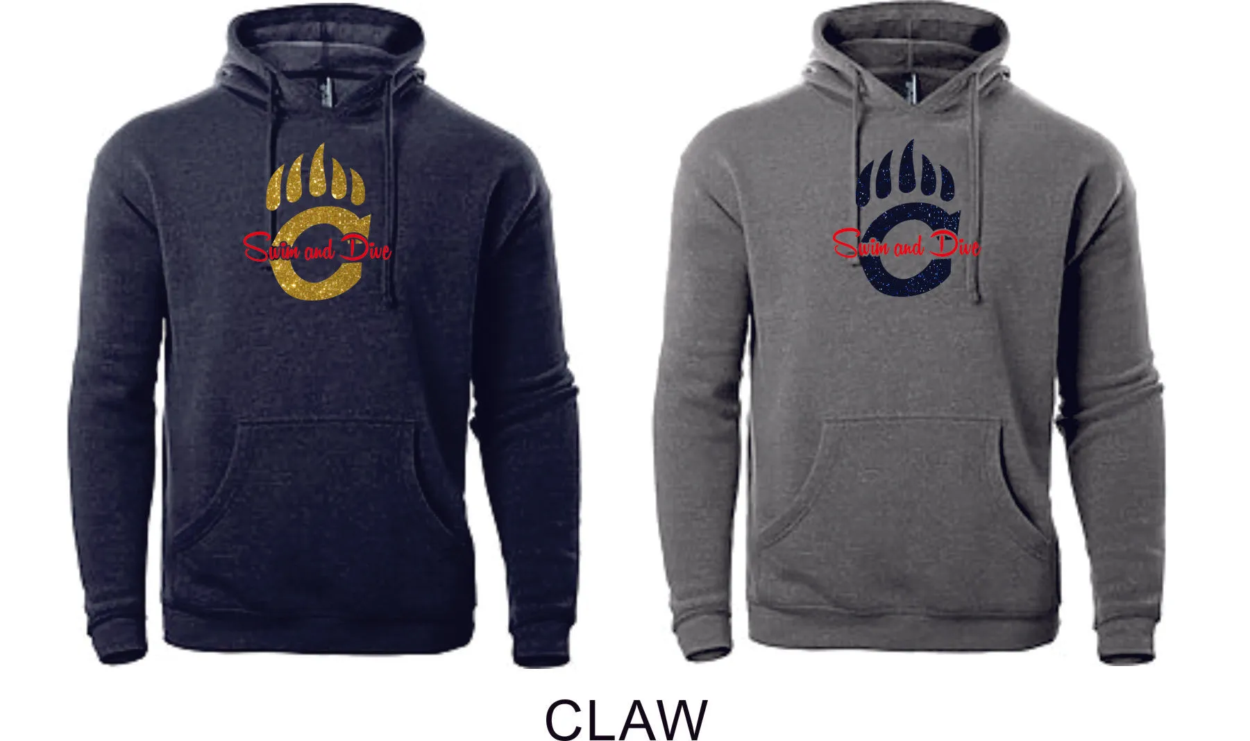 Chap Swim & Dive Unisex Hoodie - 3 Designs- Matte or Glitter