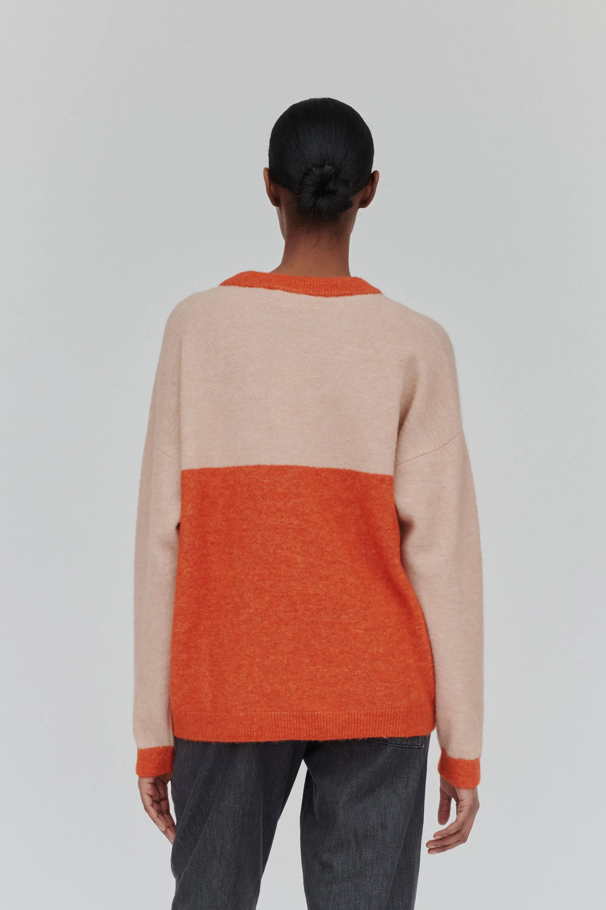 Claudine Sweater - Spicy Orange/Rugby Tan