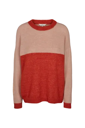 Claudine Sweater - Spicy Orange/Rugby Tan