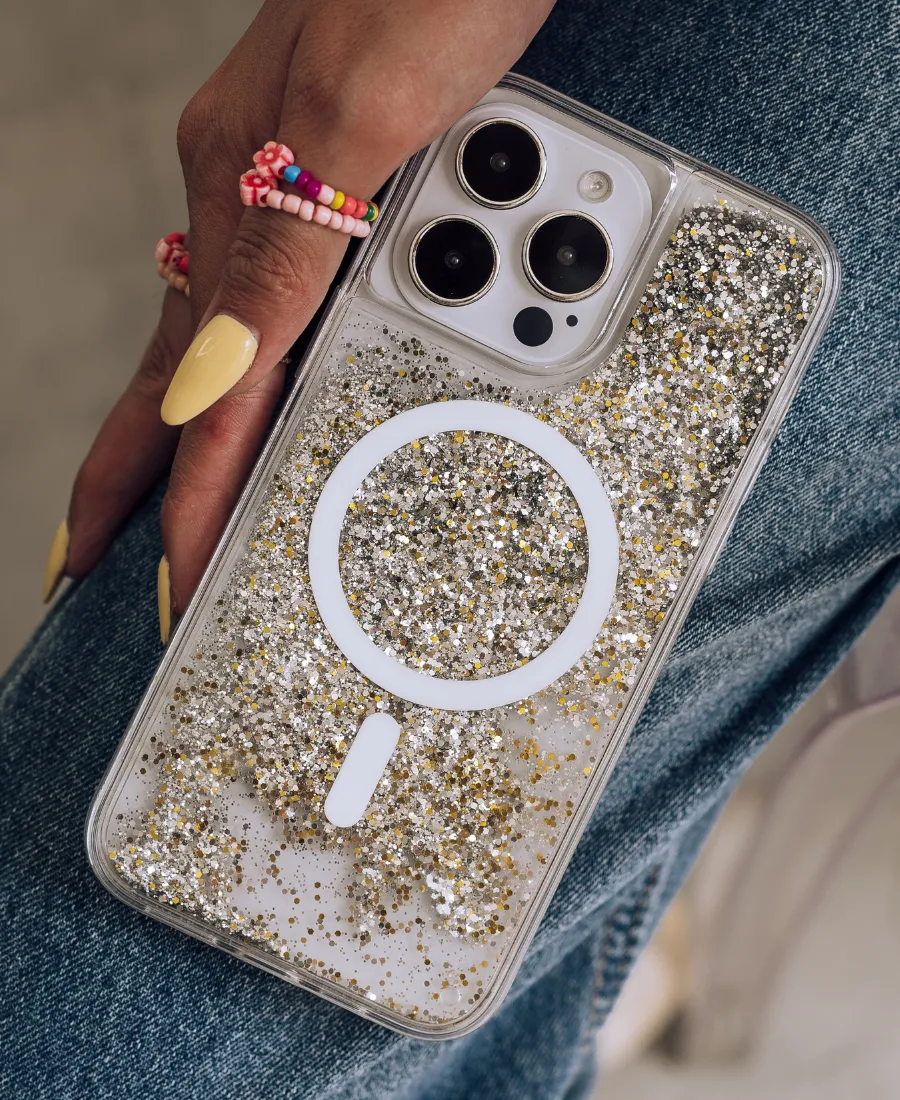 Clear Glitter MagSafe Phone Case