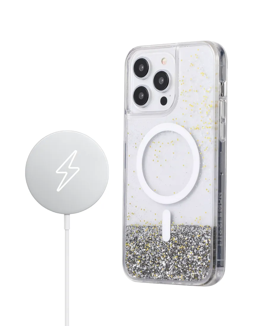 Clear Glitter MagSafe Phone Case